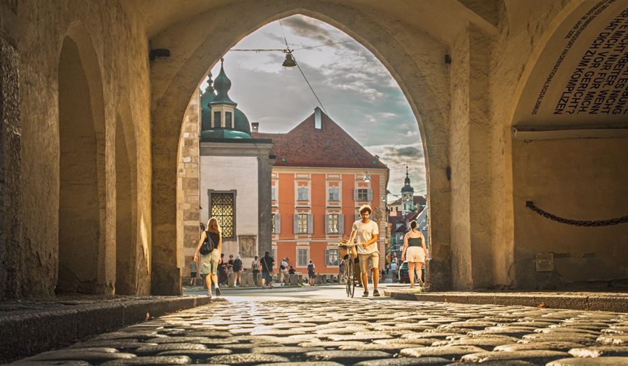 Cobbled old-town square